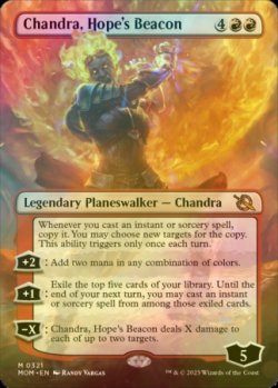 画像1: [FOIL] 希望の標、チャンドラ/Chandra, Hope's Beacon (全面アート・海外産ブースター版) 【英語版】 [MOM-赤MR]