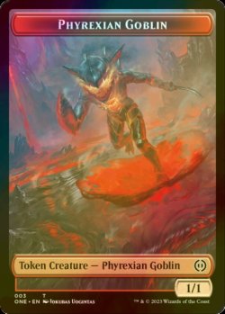 画像1: [FOIL] ファイレクシアン・ゴブリン/PHYREXIAN GOBLIN 【英語版】 [ONE-トークン]