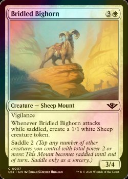 画像1: [FOIL] 手綱付きの大角/Bridled Bighorn 【英語版】 [OTJ-白C]