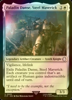 画像1: [FOIL] ブラザーフッドの異端者、パラディン・ダンス/Paladin Danse, Steel Maverick No.020 【英語版】 [PIP-白U]