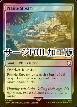 画像1: [FOIL] 大草原の川/Prairie Stream No.808 (サージ仕様) 【英語版】 [PIP-土地R]