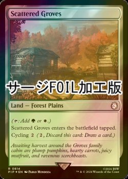 画像1: [FOIL] まばらな木立ち/Scattered Groves No.814 (サージ仕様) 【英語版】 [PIP-土地R]