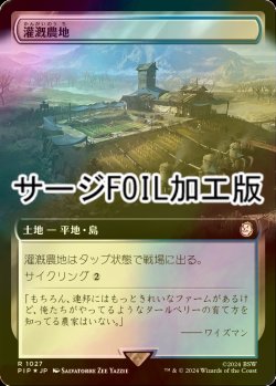 画像1: [FOIL] 灌漑農地/Irrigated Farmland No.1027 (拡張アート版・サージ仕様) 【日本語版】 [PIP-土地R]