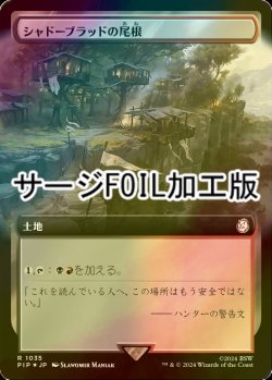 画像1: [FOIL] シャドーブラッドの尾根/Shadowblood Ridge No.1035 (拡張アート版・サージ仕様) 【日本語版】 [PIP-土地R]