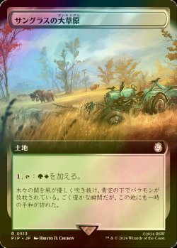 画像1: [FOIL] サングラスの大草原/Sungrass Prairie No.513 (拡張アート版) 【日本語版】 [PIP-土地R]