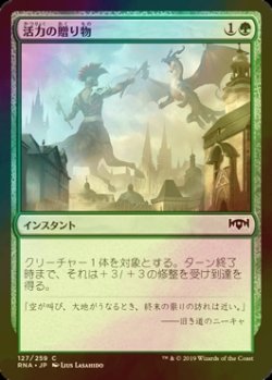 画像1: [FOIL] 活力の贈り物/Gift of Strength 【日本語版】 [RNA-緑C]