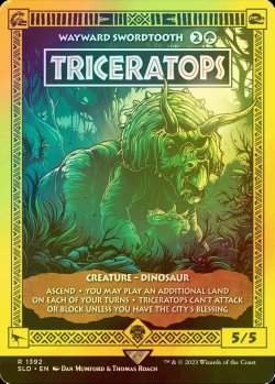 画像1: [FOIL] TRICERATOPS 【英語版】 [SLD-緑R]