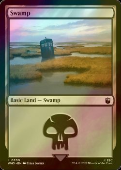 画像1: [FOIL] 沼/Swamp No.200 【英語版】 [WHO-土地C]