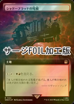 画像1: [FOIL] シャドーブラッドの尾根/Shadowblood Ridge No.1104 (拡張アート版・サージ仕様) 【日本語版】 [WHO-土地R]