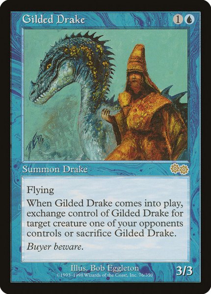 画像1: 金粉のドレイク/Gilded Drake (USG/青R/英/通常/EX+) ※詳細要確認 (1)