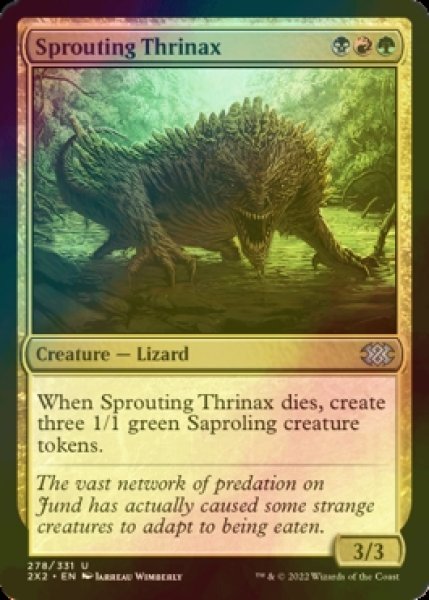 画像1: [FOIL] 芽吹くトリナクス/Sprouting Thrinax 【英語版】 [2X2-金U] (1)