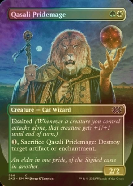 画像1: [FOIL] クァーサルの群れ魔道士/Qasali Pridemage (全面アート・海外産ブースター版) 【英語版】 [2X2-金C] (1)