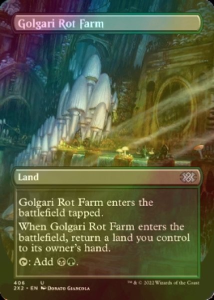 画像1: [FOIL] ゴルガリの腐敗農場/Golgari Rot Farm (全面アート・海外産ブースター版) 【英語版】 [2X2-土地U] (1)