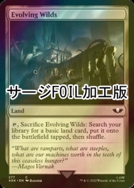 画像1: [FOIL] 進化する未開地/Evolving Wilds (サージ仕様) 【英語版】 [40K-土地C] (1)