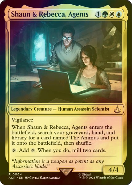 画像1: [FOIL] 団員、ショーンとレベッカ/Shaun & Rebecca, Agents 【英語版】 [ACR-金R] (1)