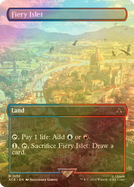 画像1: [FOIL] 焦熱島嶼域/Fiery Islet (全面アート版) 【英語版】 [ACR-土地R] (1)