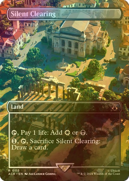 画像1: [FOIL] 無声開拓地/Silent Clearing (全面アート版) 【英語版】 [ACR-土地R] (1)