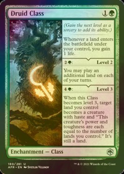 画像1: [FOIL] ドルイド・クラス/Druid Class 【英語版】 [AFR-緑U] (1)