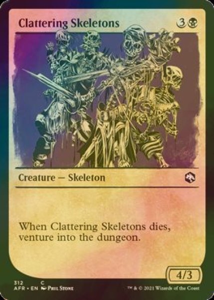 画像1: [FOIL] かたつく骸骨/Clattering Skeletons (ショーケース版) 【英語版】 [AFR-黒C] (1)