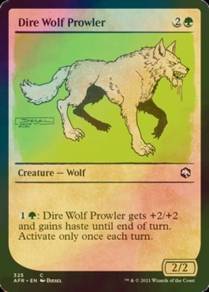 画像1: [FOIL] うろつくダイア・ウルフ/Dire Wolf Prowler (ショーケース版) 【英語版】 [AFR-緑C] (1)