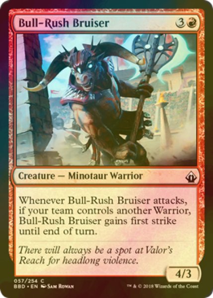 画像1: [FOIL] 猛牛の暴れ者/Bull-Rush Bruiser 【英語版】 [BBD-赤C] (1)