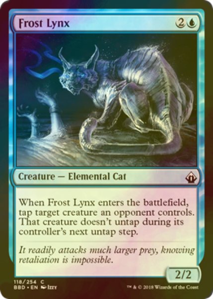 画像1: [FOIL] 霜のオオヤマネコ/Frost Lynx 【英語版】 [BBD-青C] (1)