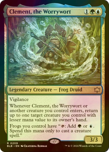 画像1: [FOIL] 心配潮、クレメント/Clement, the Worrywort 【英語版】 [BLB-金R] (1)