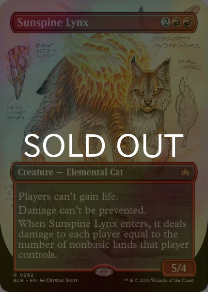 画像1: [FOIL] 陽背骨のオオヤマネコ/Sunspine Lynx (全面アート版) 《特価品》 【英語版】 [BLB-赤R] (1)