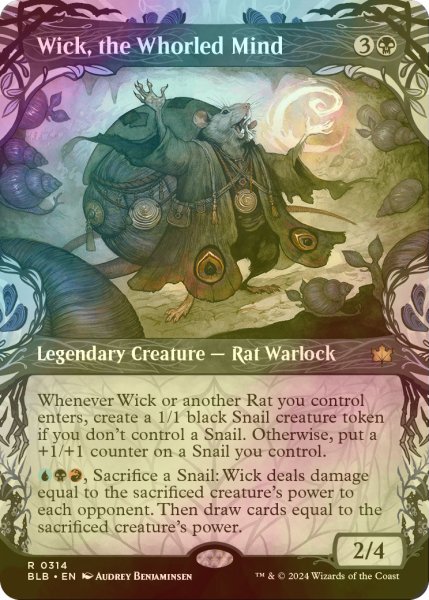 画像1: [FOIL] 渦巻く精神、ウィック/Wick, the Whorled Mind (ショーケース版) 【英語版】 [BLB-黒R] (1)