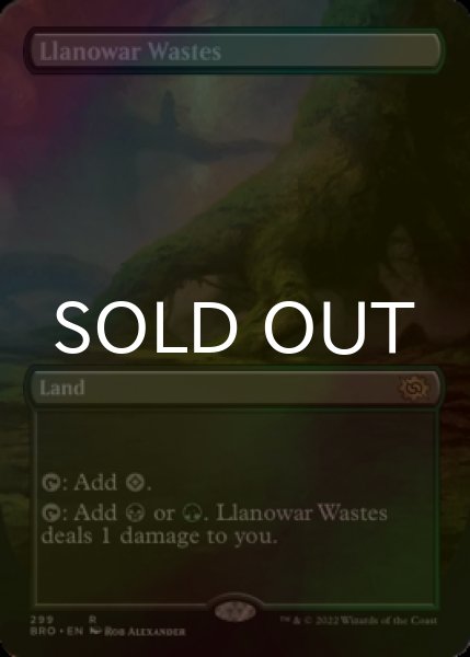 画像1: [FOIL] ラノワールの荒原/Llanowar Wastes (全面アート・海外産ブースター版) 【英語版】 [BRO-土地R] (1)