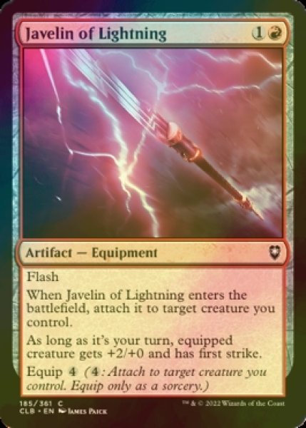 画像1: [FOIL] ジャヴェリン・オヴ・ライトニング/Javelin of Lightning 【英語版】 [CLB-赤C] (1)