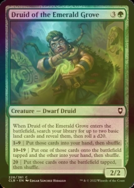 画像1: [FOIL] エメラルド木立のドルイド/Druid of the Emerald Grove 【英語版】 [CLB-緑C] (1)