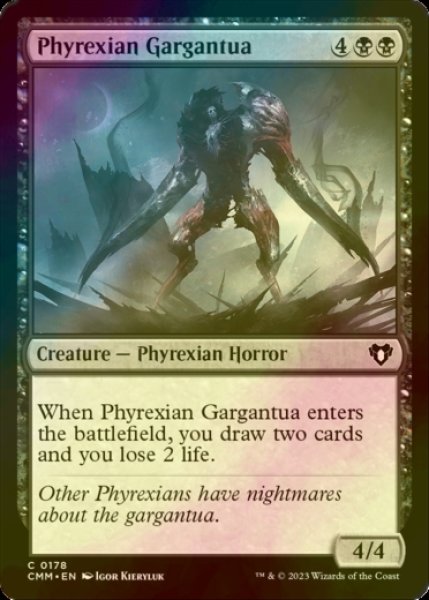 画像1: [FOIL] ファイレクシアのガルガンチュア/Phyrexian Gargantua 【英語版】 [CMM-黒C] (1)