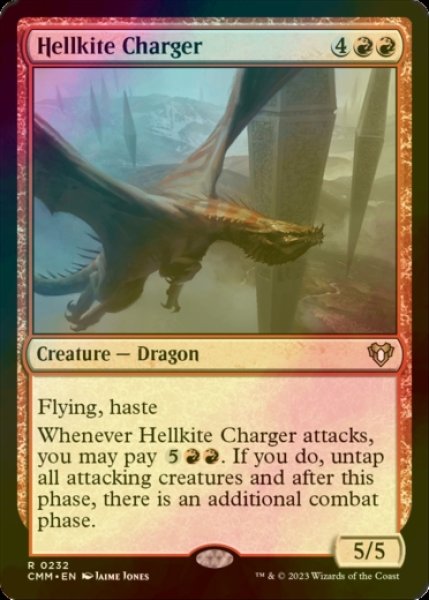 画像1: [FOIL] ヘルカイトの突撃者/Hellkite Charger 【英語版】 [CMM-赤R] (1)