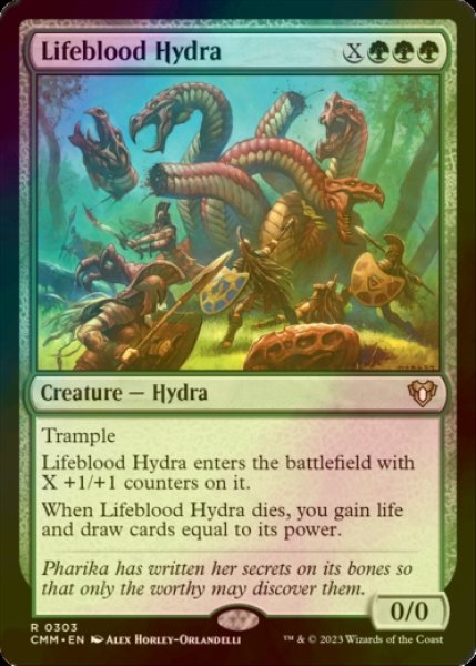 画像1: [FOIL] 生命線のハイドラ/Lifeblood Hydra 【英語版】 [CMM-緑R] (1)