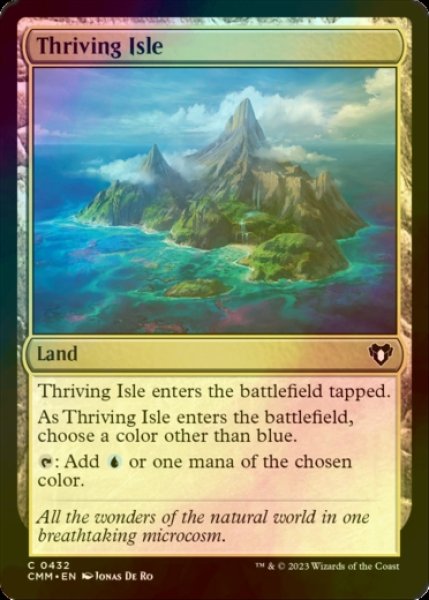 画像1: [FOIL] 興隆する島嶼/Thriving Isle 【英語版】 [CMM-土地C] (1)