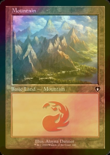 画像1: [FOIL] 山/Mountain No.446 (旧枠) 【英語版】 [CMM-土地C] (1)