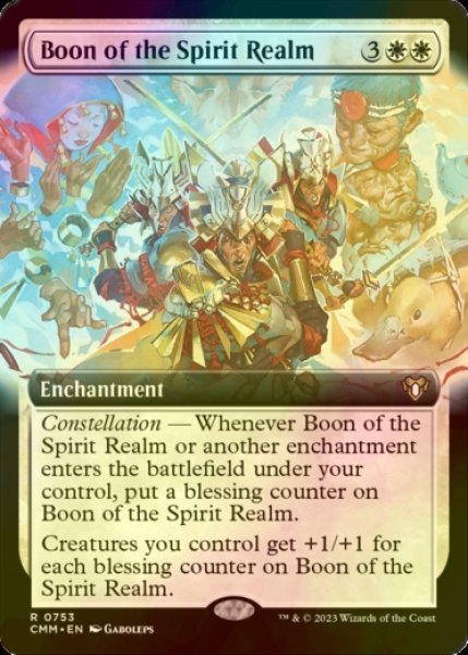 画像1: [FOIL] 精霊界の加護/Boon of the Spirit Realm (拡張アート版) 【英語版】 [CMM-白R] (1)