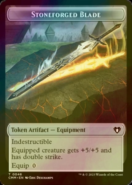 画像1: [FOIL] 石鍛冶製の剣/STONEFORGED BLADE 【英語版】 [CMM-トークン] (1)