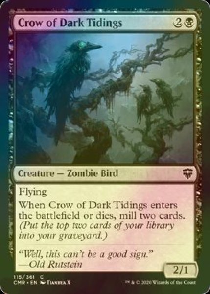 画像1: [FOIL] 闇告げカラス/Crow of Dark Tidings 【英語版】 [CMR-黒C] (1)