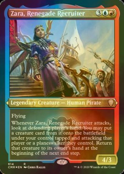 画像1: [FOIL] 改革派の勧誘者、ザラ/Zara, Renegade Recruiter (エッチング仕様) 【英語版】 [CMR-金R] (1)