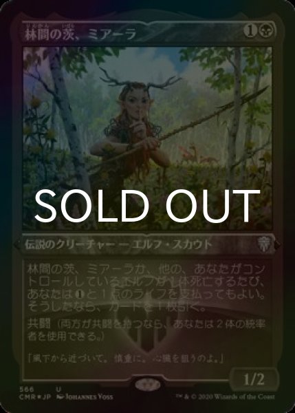 画像1: [FOIL] 林間の茨、ミアーラ/Miara, Thorn of the Glade (エッチング仕様) 【日本語版】 [CMR-黒U] (1)