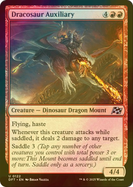 画像1: [FOIL] ドラコサウルスの援軍/Dracosaur Auxiliary 【英語版】 [DFT-赤U] (1)