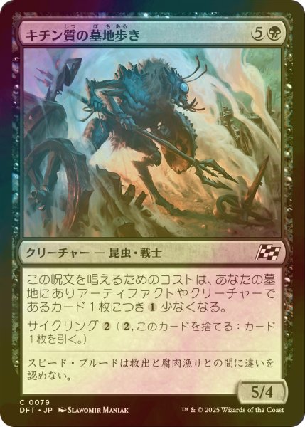 画像1: [FOIL] キチン質の墓地歩き/Chitin Gravestalker 【日本語版】 [DFT-黒C] (1)