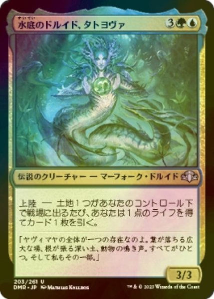 画像1: [FOIL] 水底のドルイド、タトヨヴァ/Tatyova, Benthic Druid 【日本語版】 [DMR-金U] (1)