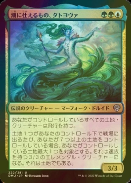 画像1: [FOIL] 潮に仕えるもの、タトヨヴァ/Tatyova, Steward of Tides 【日本語版】 [DMU-金U] (1)