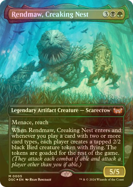 画像1: [FOIL] 軋む巣、引き裂き口/Rendmaw, Creaking Nest (全面アート版) 【英語版】 [DSC-金MR] (1)