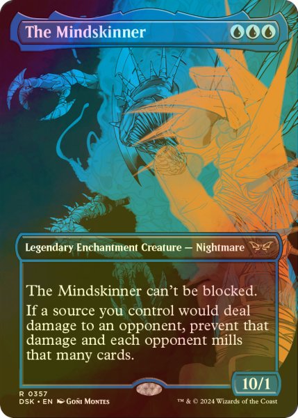 画像1: [FOIL] 精神刮ぎ/The Mindskinner (全面アート・海外産ブースター版) 【英語版】 [DSK-青R] (1)