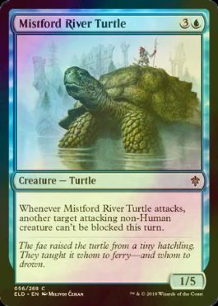 画像1: [FOIL] ミストフォードの亀/Mistford River Turtle 【英語版】 [ELD-青C] (1)