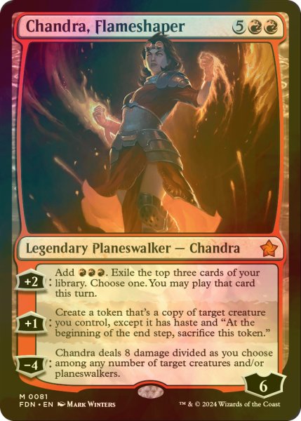 画像1: [FOIL] 整炎師、チャンドラ/Chandra, Flameshaper 【英語版】 [FDN-赤MR] (1)